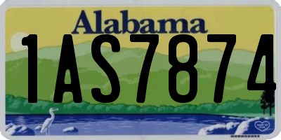 AL license plate 1AS7874