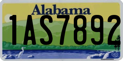 AL license plate 1AS7892