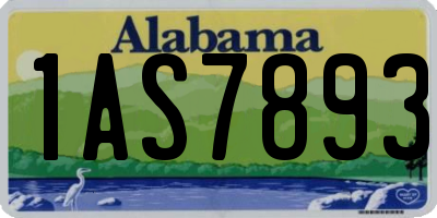 AL license plate 1AS7893