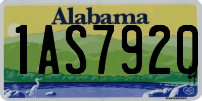 AL license plate 1AS7920