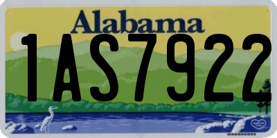 AL license plate 1AS7922