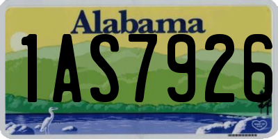 AL license plate 1AS7926
