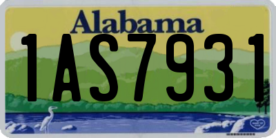 AL license plate 1AS7931