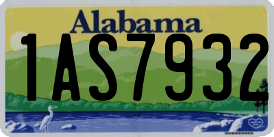 AL license plate 1AS7932