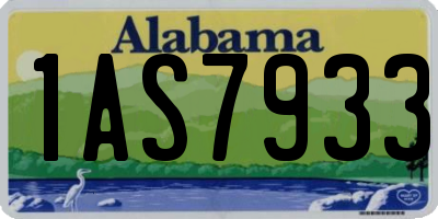 AL license plate 1AS7933