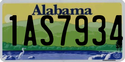 AL license plate 1AS7934