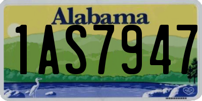 AL license plate 1AS7947
