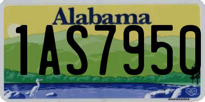 AL license plate 1AS7950