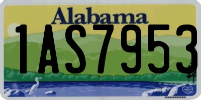AL license plate 1AS7953