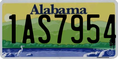 AL license plate 1AS7954