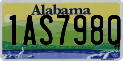 AL license plate 1AS7980