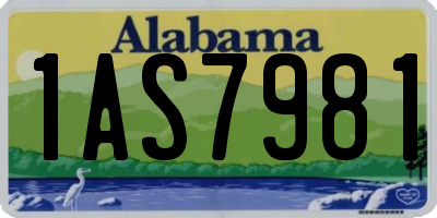 AL license plate 1AS7981