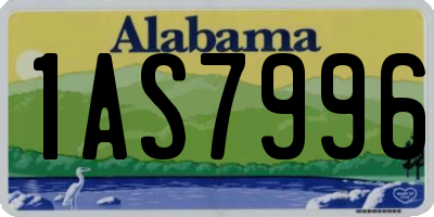 AL license plate 1AS7996