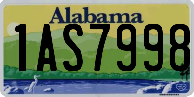 AL license plate 1AS7998