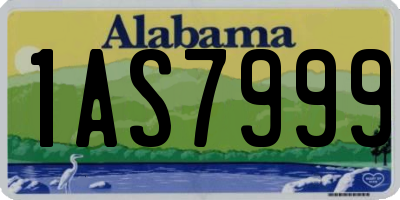 AL license plate 1AS7999