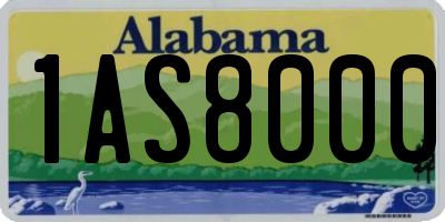 AL license plate 1AS8000