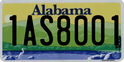 AL license plate 1AS8001