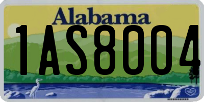 AL license plate 1AS8004