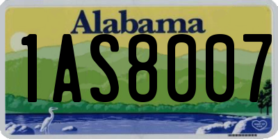 AL license plate 1AS8007