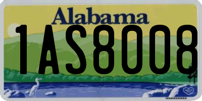 AL license plate 1AS8008