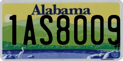 AL license plate 1AS8009