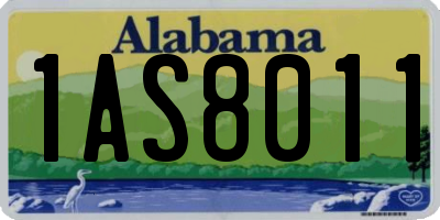 AL license plate 1AS8011