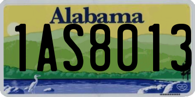 AL license plate 1AS8013