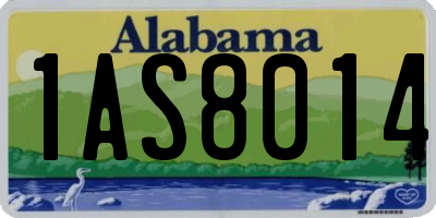 AL license plate 1AS8014