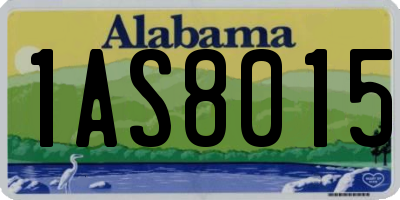 AL license plate 1AS8015