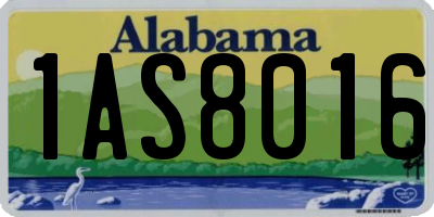AL license plate 1AS8016