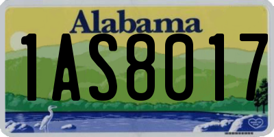 AL license plate 1AS8017