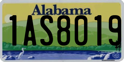 AL license plate 1AS8019