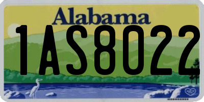 AL license plate 1AS8022