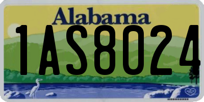 AL license plate 1AS8024