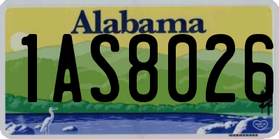 AL license plate 1AS8026