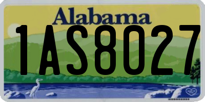 AL license plate 1AS8027