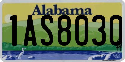 AL license plate 1AS8030