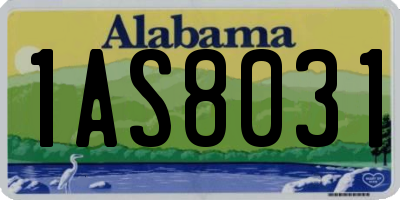 AL license plate 1AS8031