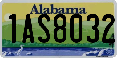 AL license plate 1AS8032