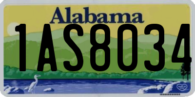 AL license plate 1AS8034