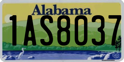 AL license plate 1AS8037