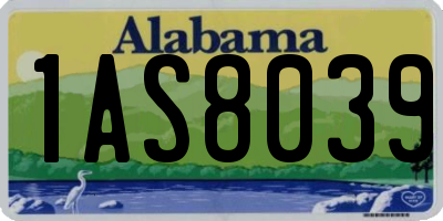 AL license plate 1AS8039