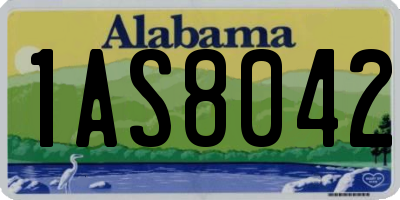 AL license plate 1AS8042
