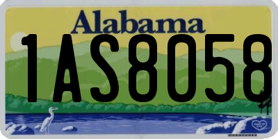AL license plate 1AS8058