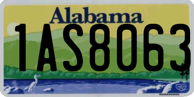 AL license plate 1AS8063