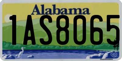 AL license plate 1AS8065