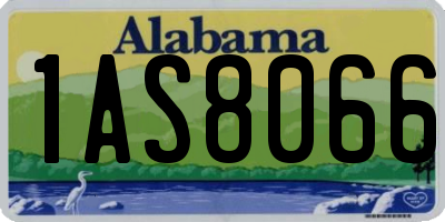 AL license plate 1AS8066