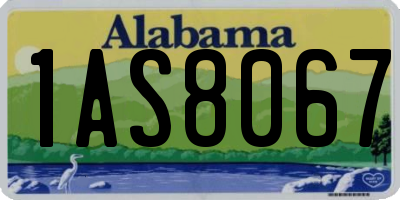 AL license plate 1AS8067