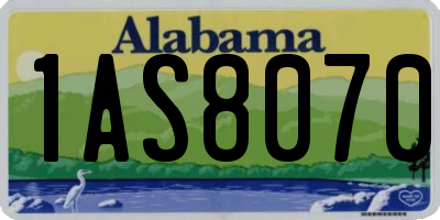 AL license plate 1AS8070