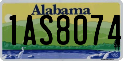 AL license plate 1AS8074